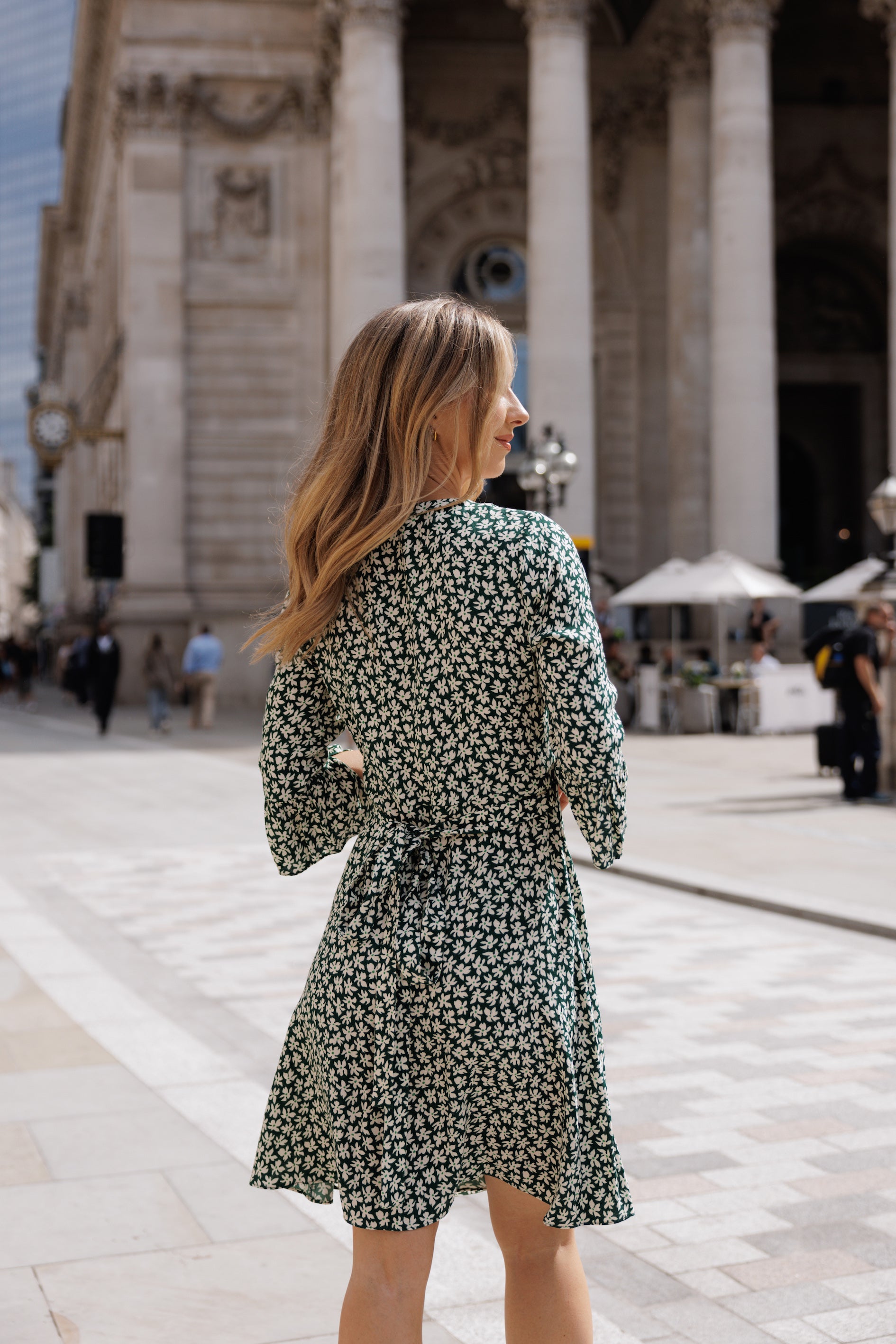 Green Floral Wrap Dress - Limited Edition Green Floral Wrap Dress - Limited Edition